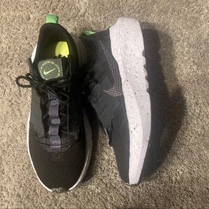 Nike Black and Green Athletic Shoes
